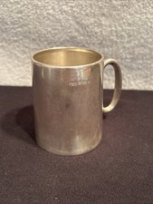 Solid Sterling Silver Quarter Pint Tankard,Birmingham c1919 Marson & Jones 80g