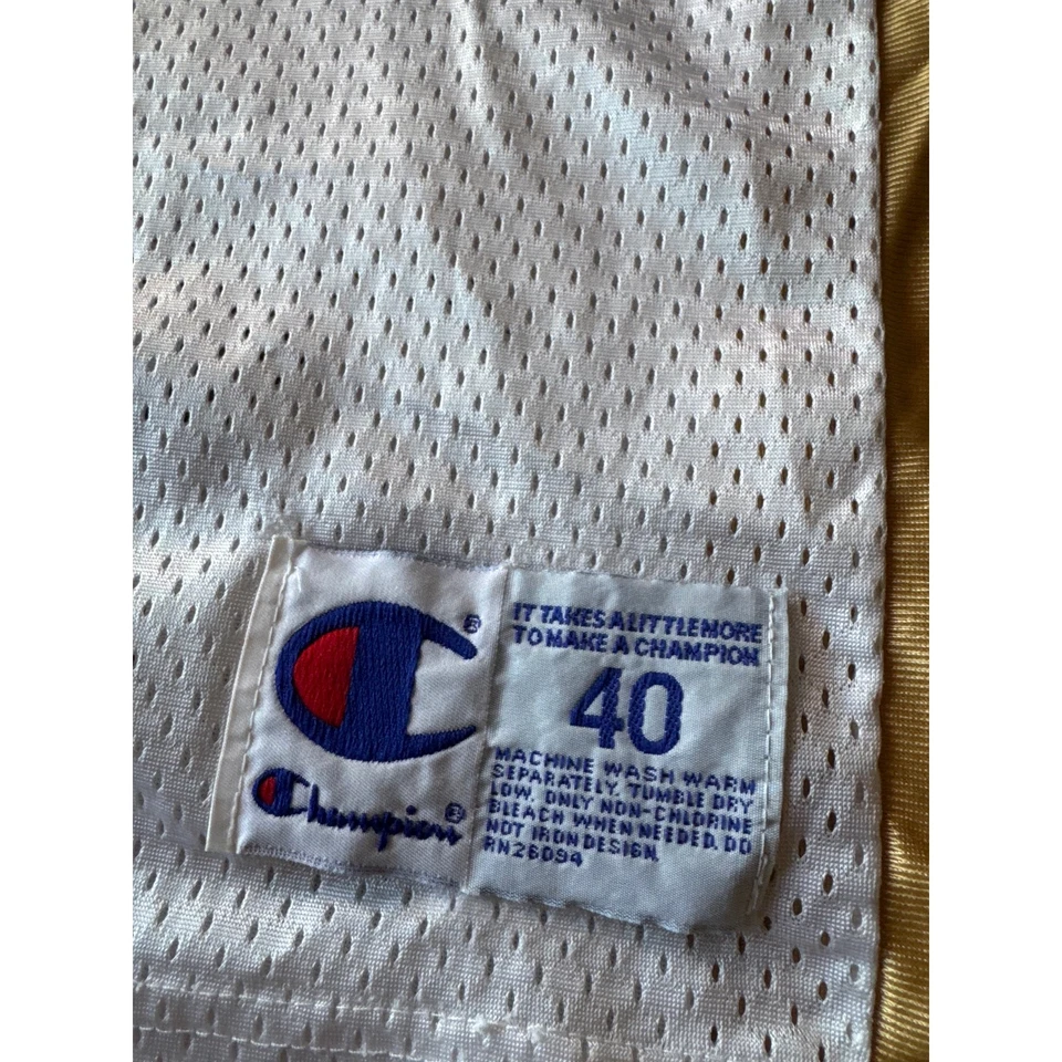 Camiseta deportiva de fútbol americano vintage Y2K NFL Rams #28 Marshall Faulk Champion blanca M Foto 4 de 4