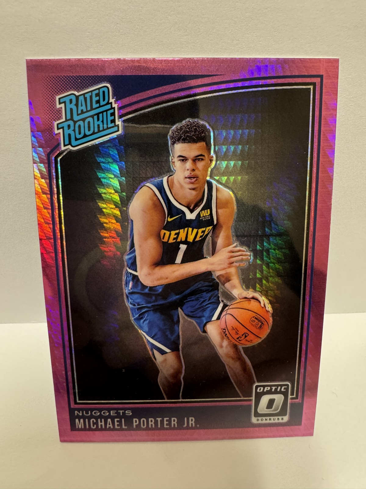 MICHAEL PORTER JR. 2018-19 Donruss Optic Rated Rookie #182 Pink Hyper Prizm (RC)