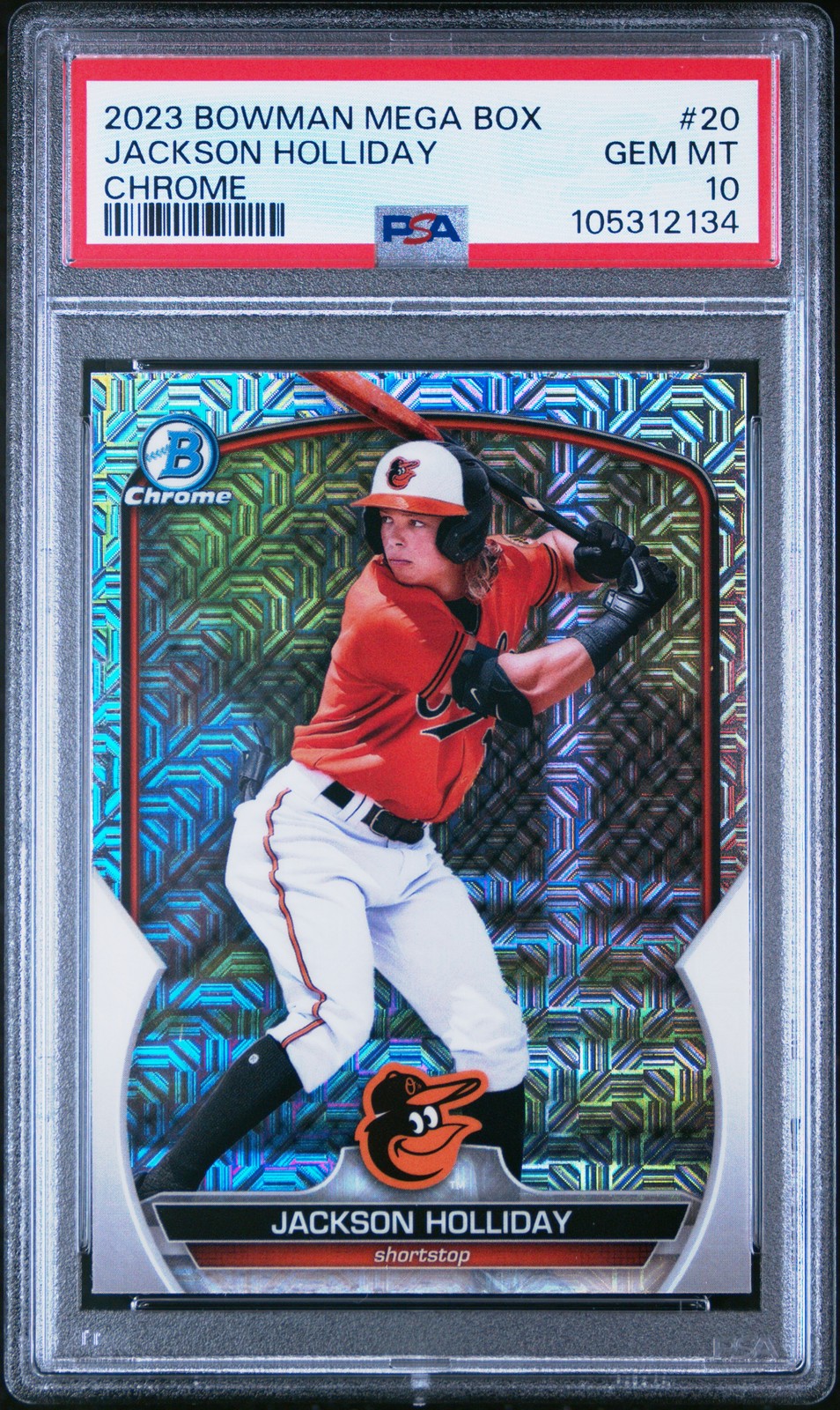2023 BOWMAN MEGA BOX CHROME #20 JACKSON HOLLIDAY PSA 10 view 1