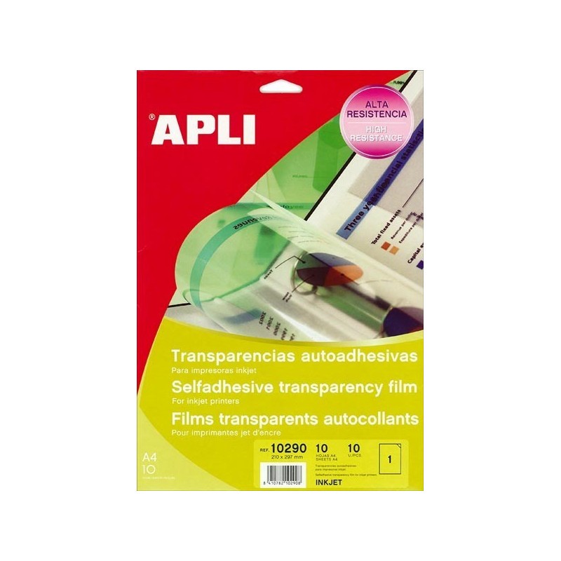 Film transparent jet d'encre auto-adhésif A4 130g en lot de 10 feuilles pour étiquettes