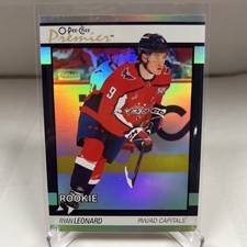 2025-26 O-Pee-Chee Hockey Ryan Leonard Rookie Refractor Card. rookie card picture