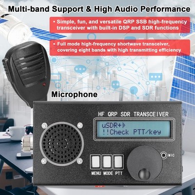USDR USDX 8-Band-SDR-Allmode-Hochfrequenz-SSB-QRP-Transceiver Mit Stromversorgun