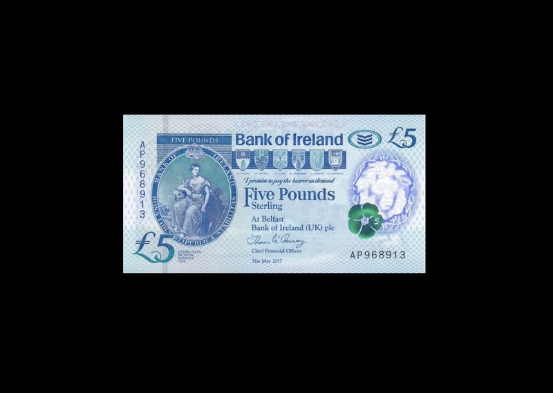 2017 NORTHERN IRELAND "BELFAST" 5 POUNDS £5 "AP" (( GEM UNC ))