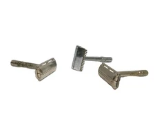 Lot/3 - Vintage Men’s Steel Single & Double Edge Safety Razors Shavers - - [BH]