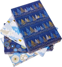 SUNCOLOR 12 Pack 14" Blue Large Christmas Gift Boxes With Lids For 