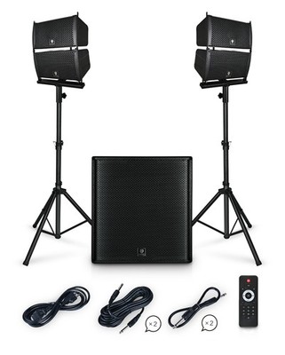 PRORECK 4000W 18 inch Active PA System Professional Line Array DJ Speakers Set