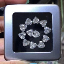 Heart Cut 7mm White Color Diamond D Grade VVS1 Quality Loose Gemstone Pair