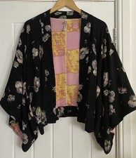 Free People Floral Wide Sleeve Pink Lined Kim...