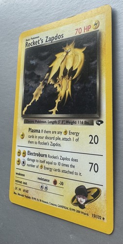 Rocket's Zapdos 15/132 Gym Challenge Holo - Imagen 2 de 6