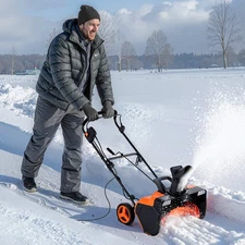 VEVOR 17" 20" 23" Electric Snow Blower Shovel 12A 15A 20-25ft Throwing Distance