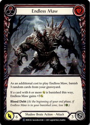 Endless Maw (Red) NM/M R MON126 Monarch Flesh and Blood