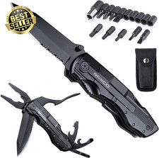 16-in-1 Pocket Knife Multitool Folding w/ Pliers Screwdrivers Outdoor Tool