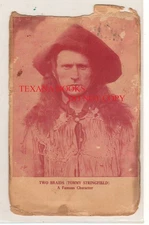 Original 1909 Indian Captive Two Braids Tommy Stringfield Photo PC Tilden Texas