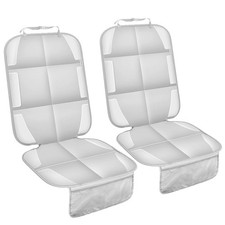 Meolsaek Car Seat Protector for Child Seat Non-Slip 2 pcs, Light gray