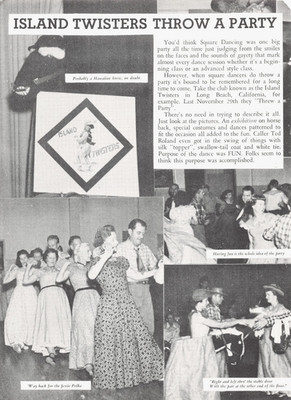 Island Twisters Throw A Party Long Beach California Square Dance Vtg Mag Image