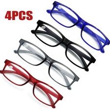 Reading Glasses Mens Womens 4 Pack Metal Frame Readers Eyeglasses Spring Hinge