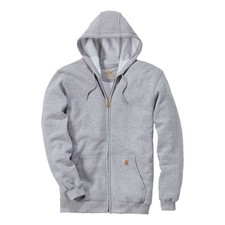 Felpa con cappuccio e zip Carhartt grigio melange M