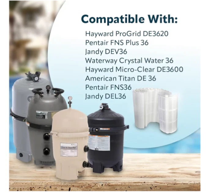 Unicel FS-2003 36 Sq Ft Vertical DE Grid Replacement Swimming Pool Filter Set,.. - Image 3 of 4