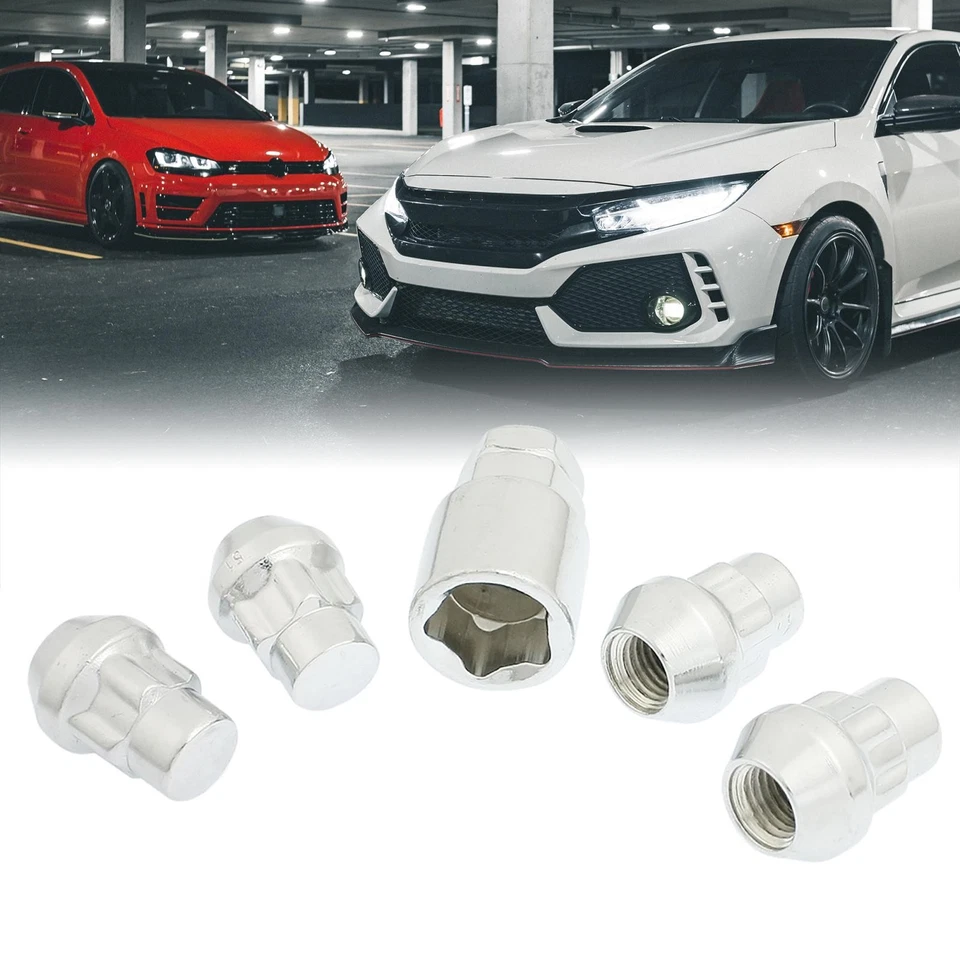 Tuercas de rueda de transmisión Spline universal M12x1.5 con llave de enchufe de 5 puntos para automóvil Foto 2 de 4