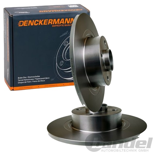 2X Denckermann Bremsscheiben 270Mm Voll Hinten Passend FüR Renault Megane ScÉNic-image