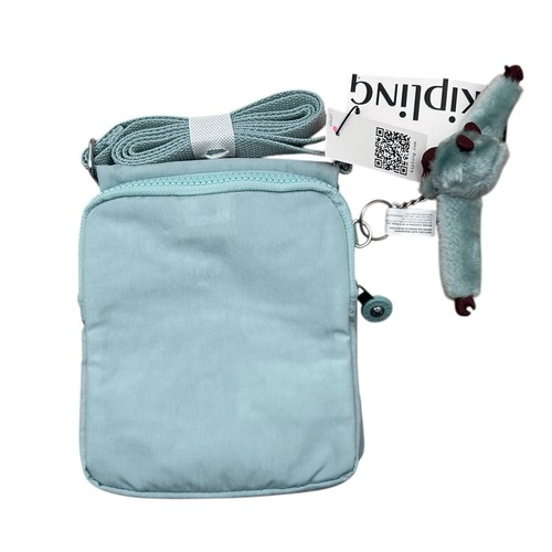 Petit sac bandoulière femme Kipling Eldorado nylon vert clair résistant à l'eau - Photo 7/11