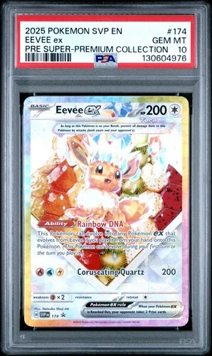 2025 POKEMON SVP EN-SV BLACK STAR PROMO #174 EEVEE EX PSA 10