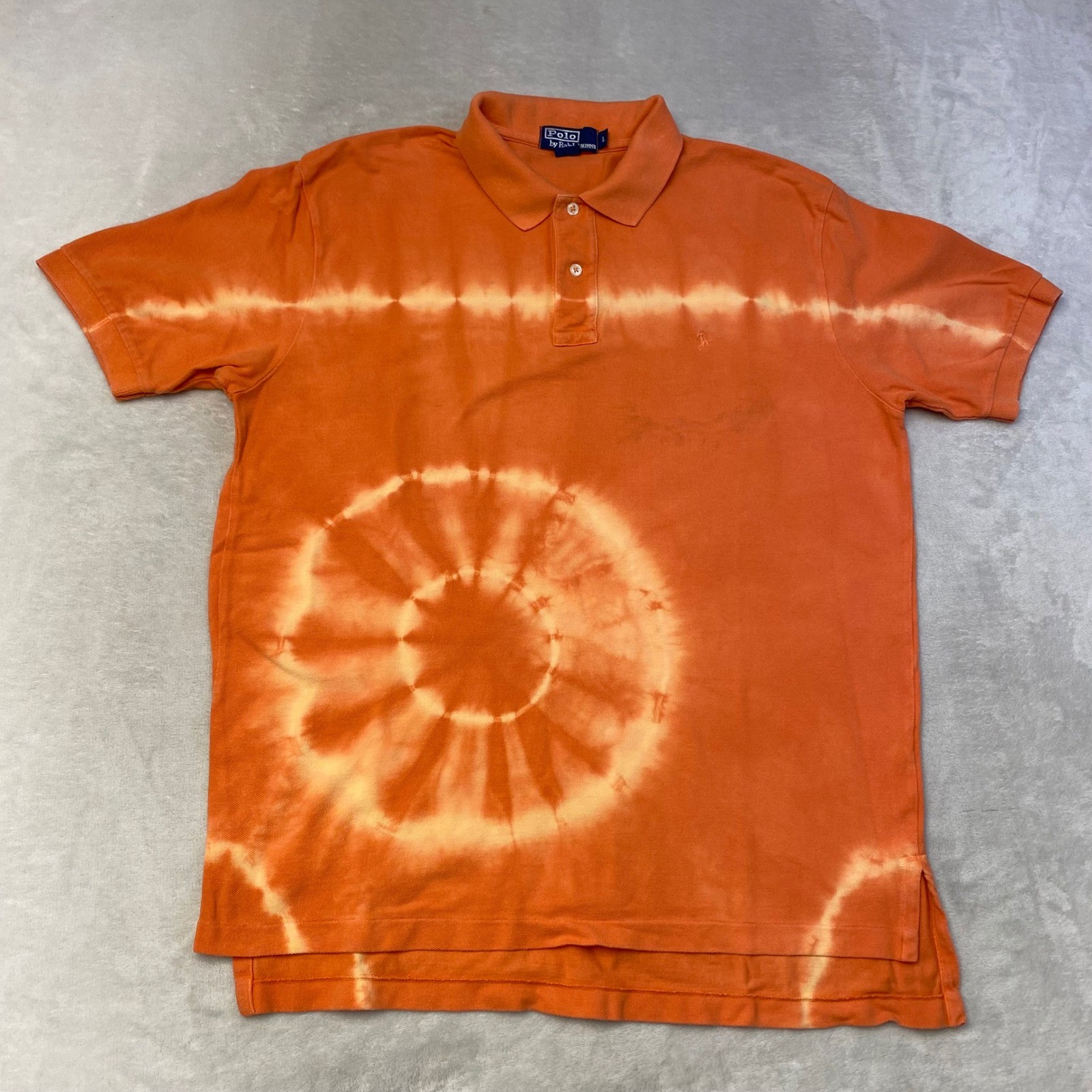 Polo Ralph Lauren Tie Dye Orange Polo Shirt Men