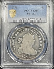 1798 Draped Bust Dollar $1 PCGS G4 BB-112