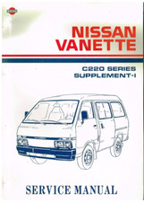 NISSAN VANETTE Mk2 (C220 SERIES) ORIGINAL 1987 FACTORY SERVICE MANUAL SUPPLEMENT