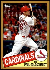 Paul Goldschmidt 2020 Topps 1985 35th Anniversary 5x7 Gold #85-90 6/10 Cardinals