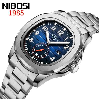 Herren Luxus Edelstahl Armbanduhr Quarz Sport Wasserdicht Leuchtende Uhren