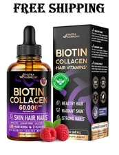 Liquid Biotin & Collagen - Vitamins for Hair Growth Support for Women & Men