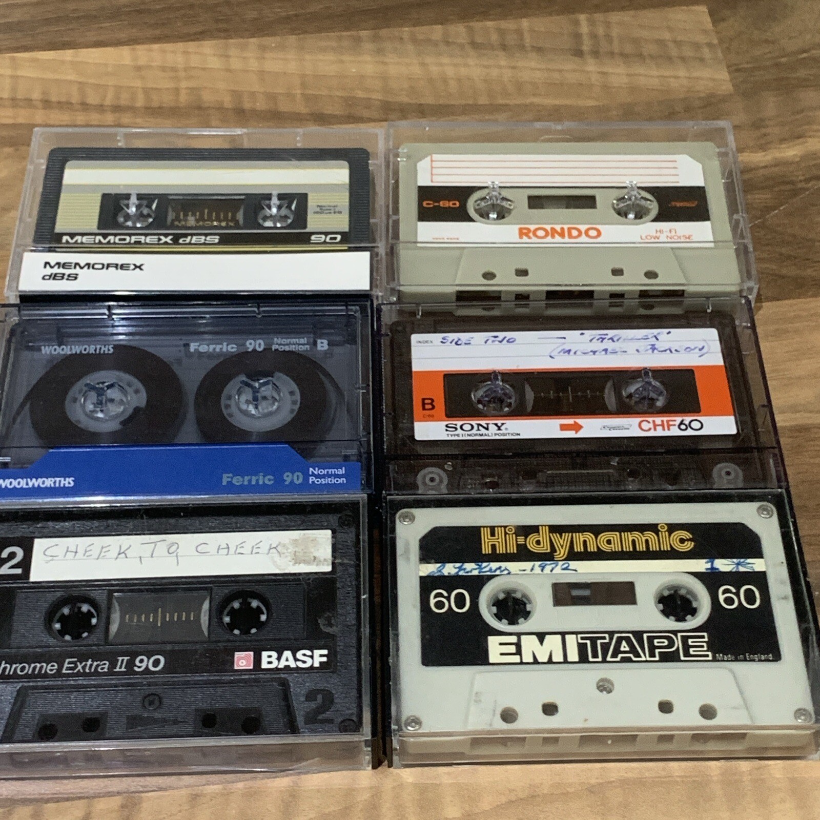 JOB LOT 18 x Used Recordable Cassette Tapes + Jewel Case Sony BASF