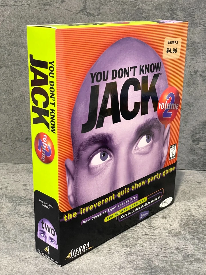 You Don't Know Jack Volume 2 - PC Big Box Trivia Game Win 95 New Sealed Read See - Image 2 of 3