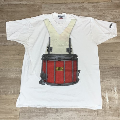 Vintage Pearl Drums T Shirt Mens XX 