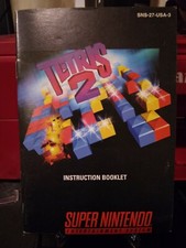 Tetris 2 II SNES Super Nintendo Instruction Manual Only Vintage Manual Look WOW