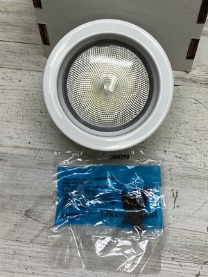 Lot of 4 Lithonia Lighting - 3H2O White 4  Wet Location Light Trim With Bulb New