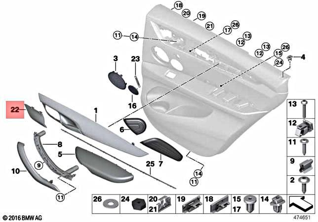 For BMW Genuine Door Trim Molding Cap Rear Left 51417292087 | eBay