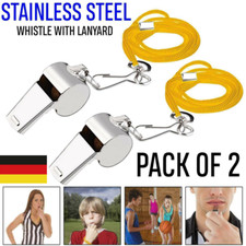 5 x Trillerpfeife METALL Schiedsrichterpfeife...