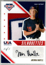 2020 USA Baseball Stars Silhouettes Jerseys USA Joshua Hartle Auto Patch /1