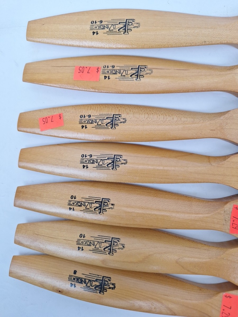 JZ Zinger Lot of 7 Wood Airplane Propellers 14 x 6-10(4) & 14 x 10