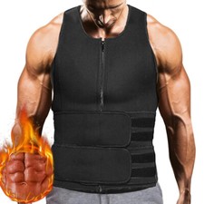 Men Sauna Sweat Vest Waist Trainer Compression Fat Burner Gym Tank Top Shaper