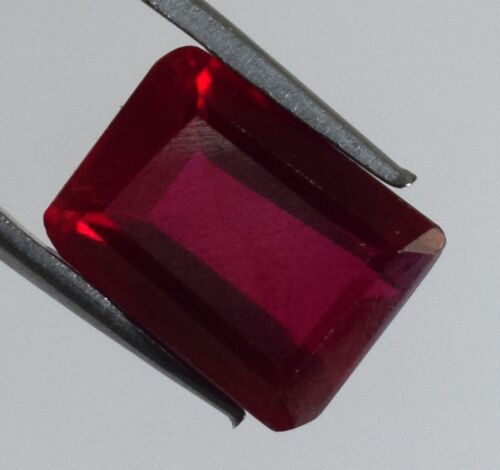 Natural Pink Malaya Garnet 8.80 Ct/12 mm Emerald Cut Gemstone Certified B89116 - Picture 6 of 7