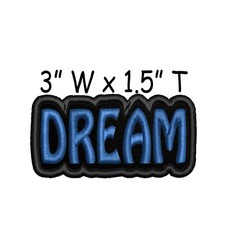 Dream Text Words Patch Embroidered Patch Iron-on Applique Funny Sayings