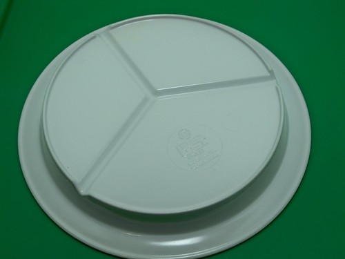 lot of 50 WHITE GET 3 compartment cafeteria restaurant plates lunch CP-530-W - Picture 4 of 5