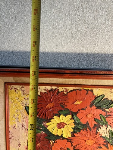 FRAMED VTG ORIGINAL OIL FLAMBOYANT & Flowery 1972? SCENE ARTIST: B Taylor - Picture 13 of 13