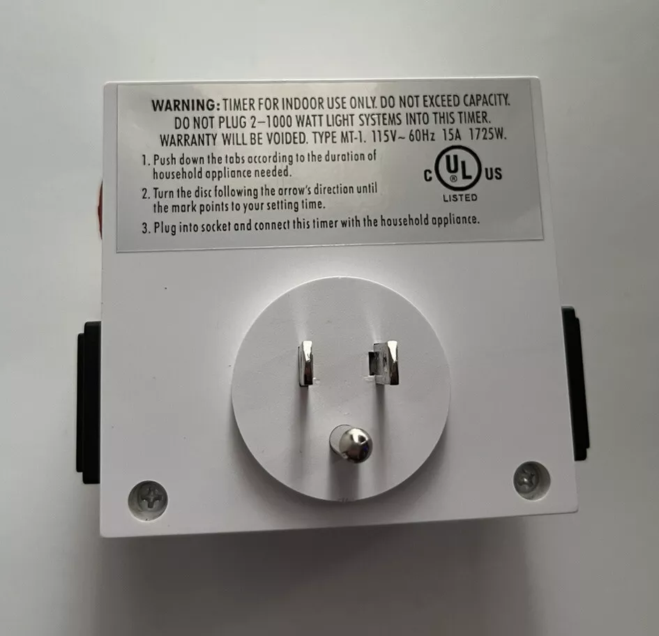 EcoPlus Heavy Duty Mechanical 24 Hour Timer Dual Outlet 3 Prong