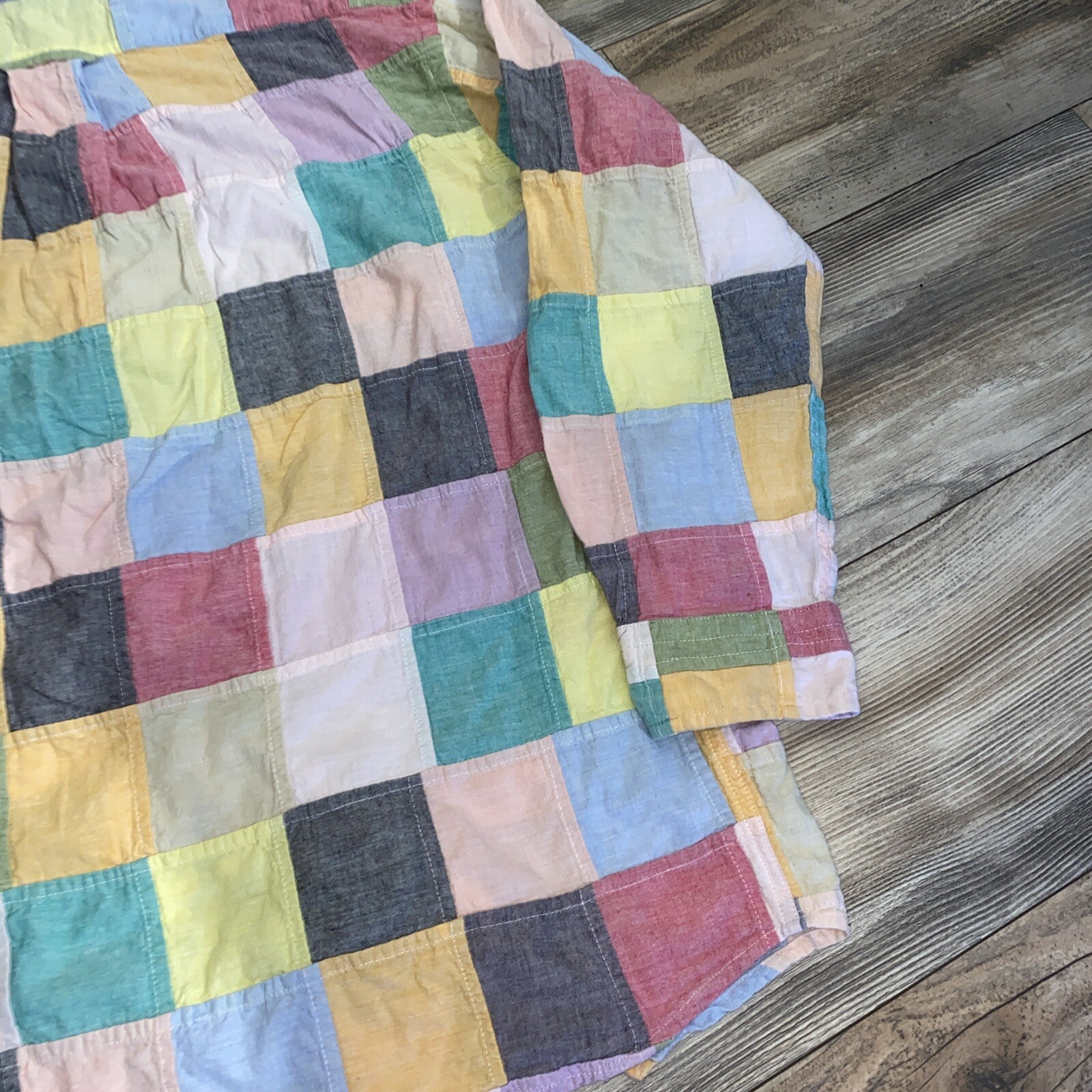 Orvis Patchwork Button Down Shirt Men's Size larg… - image 18