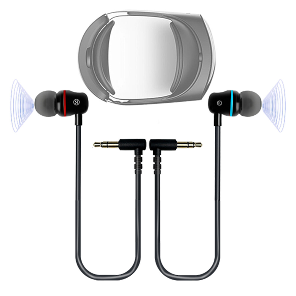 Inear Wired Earphones with Ear Caps 3.5mm Earbuds Headphones for Meta